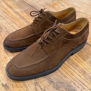 Bruno Magli Marcello Suede Oxfords Leather Gore Tex Shoes Brown Men 11.5 Italy